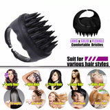 Hair Scalp Brush Shampoo Massager Long Silicone Bristles, Easily Reach the Root of Thick Curly Hair for Dandruff Removal and Hair Growth Silicone Soft Skin Friendly Hainasping Massager Comb SPA Massage Brushed Hair Too Salon